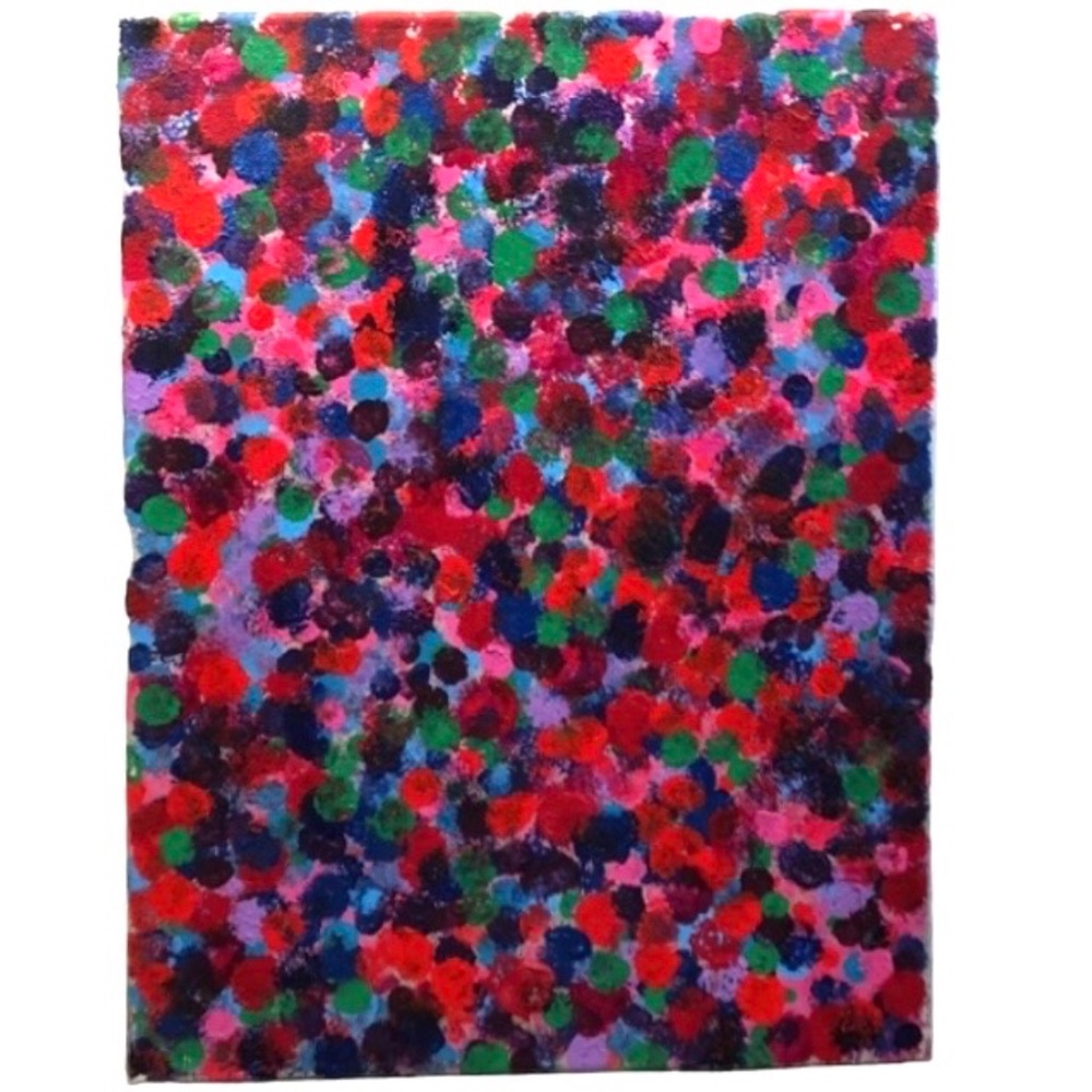 HANDCRAFTED VIBRANT COLORFUL ABSTRACT DOTS PAINTING